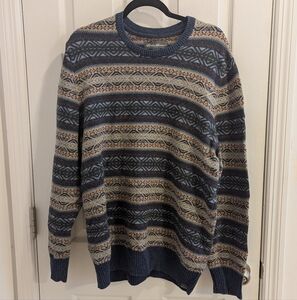 EUC Mens Eddie Bauer Crew Neck Striped Sweater